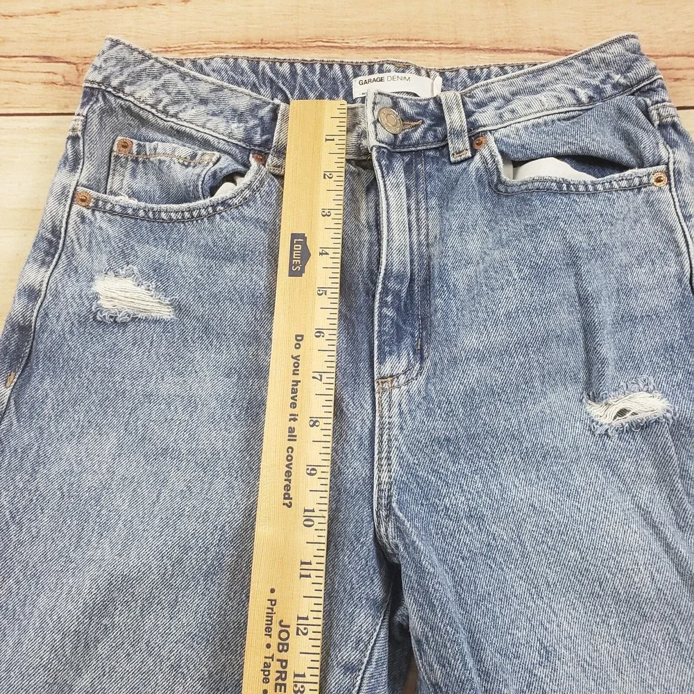Garage Jeans Juniors 7 Blue Straight Regular Denim Outdoor Distressed‎ Ladies
